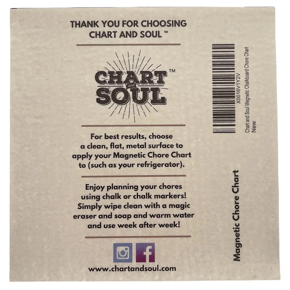 NEW Chart & Soul Magnetic Chore Chart